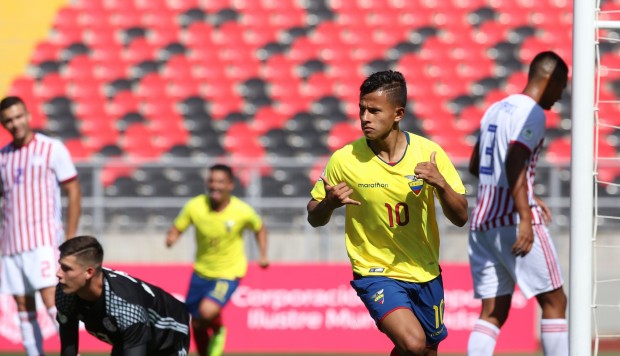 Jordan Rezabala. Ecuador sub 20. Festejo 1