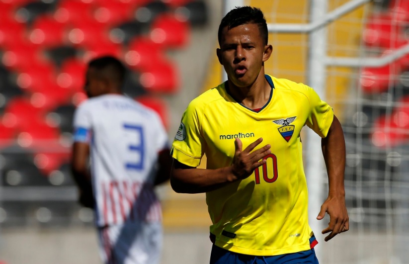 Jordan Rezabala Ecuador sub 20. Festejo