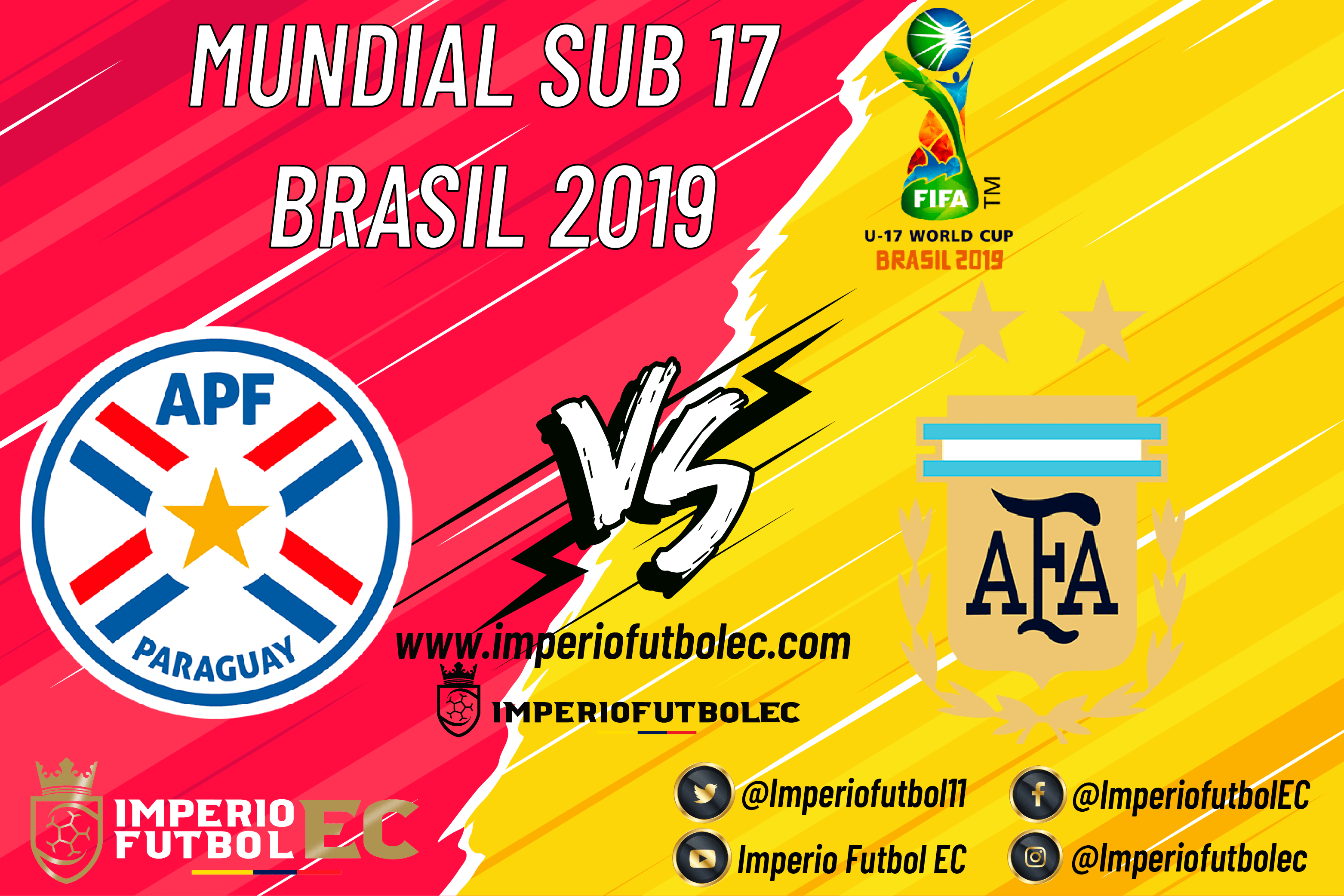 VER Paraguay vs Argentina EN VIVO Mundial Sub 17 Brasil 2019