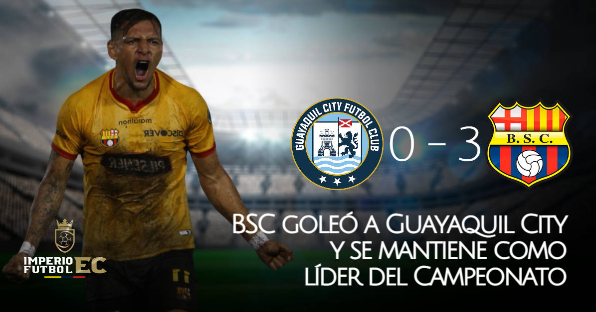 BSC goleó a Guayaquil City y se mantiene como líder del Campeonato (GOLES)