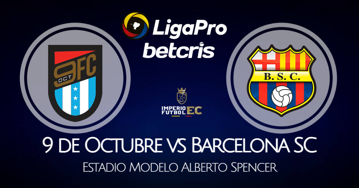 9 de Octubre - Barcelona SC EN VIVO por la fecha 12 de la Liga Pro Serie A 2021