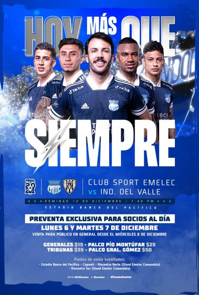 EMELEC- FINAL - LUGA PRO 2021- IDV - PRECIOS -E ENTRADAS