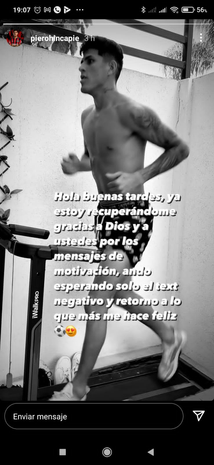 Piero Hincapié y su mensaje tras dar positivo por COVID