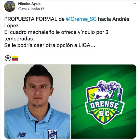 Pollo Lopez sería jugador de Orense SC