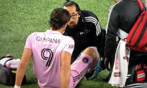 El delantero ecuatoriano Leonardo Campana salió lesionado en la derrota de Inter Miami por la MLS