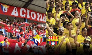 Hinchas de El Nacional y Barcelona SC protagonizan incidentes (VIDEO)