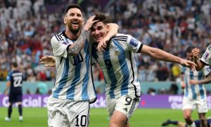 Lionel Messi y Julian Alvarez Mundial Argentina