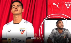 Desde los cielos Liga de Quito presentó su colección de uniformes para la temporada 2023