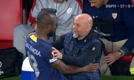 Enner Valencia y Jorge Sampaoli