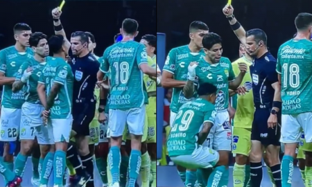 Rodillazo de arbitro a jugador